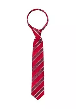 Галстук в полоску, элегантный, широкий, мужской ETERNA, красный