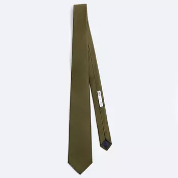 Галстук Zara 100% Silk Textured, темно-зеленый