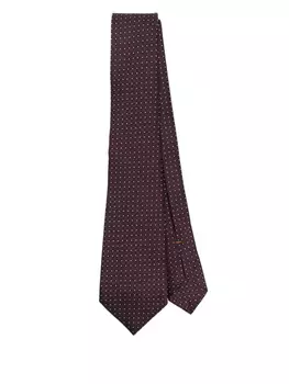 Галстук Zegna из шелка, красный