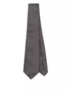 Галстук жаккардовый Canali, коричневый