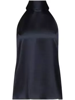 Galvan London атласная блузка Sienna, синий