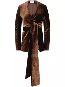 Galvan London бархатный жакет Winter Sun, коричневый