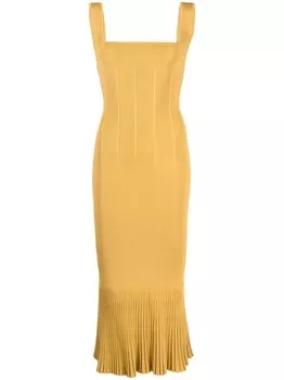 Galvan London платье миди Atalanta, желтый