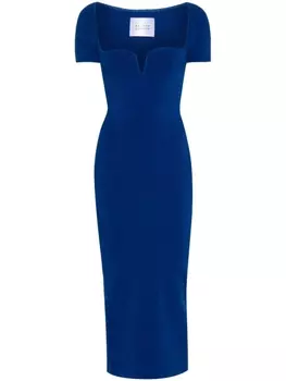 Galvan London платье миди Gaia, синий