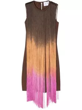 Galvan London платье мини Mobilia, коричневый