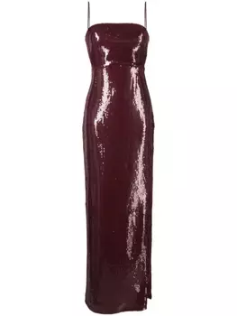 Galvan London платье Stargaze с пайетками, фиолетовый