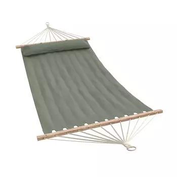 Гамак XXL + подушка - серый - 200 x 140 см распорка для большего комфорта AMPEL24, Серый