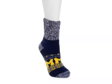 Game Day Unisex Heat Retainer Short Crew Носки Muk Luks, Michigan