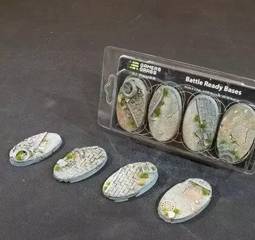 Gamers Grass: Bases Oval - Urban Warfare 60 мм (4 шт.) Inna marka