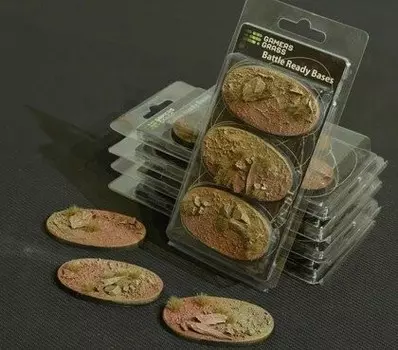 Gamers Grass: Подставки Овальные - Badlands 75 мм (3 шт.) Inna marka