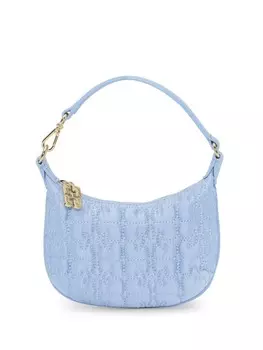 GANNI атласная мини-сумка Butterfly, синий