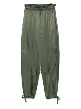 GANNI атласные брюки, зеленый