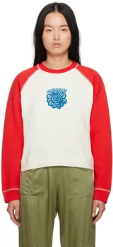 GANNI Бело-красный свитшот Isoli