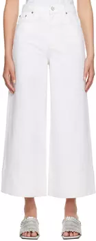 GANNI Белые укороченные джинсы