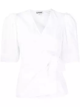GANNI блузка из органического хлопка, белый
