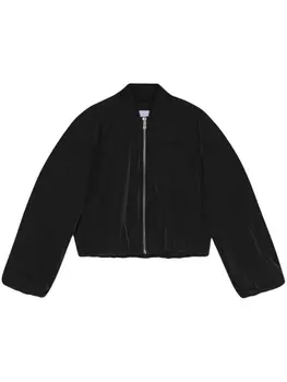 GANNI бомбер с приспущенными плечами, черный