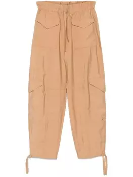 GANNI брюки с кулиской, нейтральный