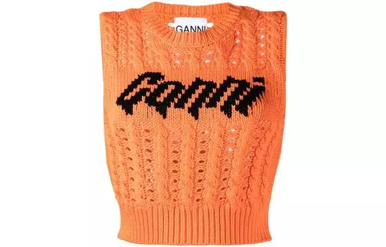 GANNI Джемпер женский оранжевый