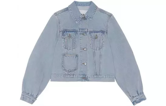 GANNI Джинсовая куртка женская синяя