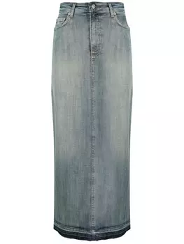 GANNI джинсовая юбка макси, синий