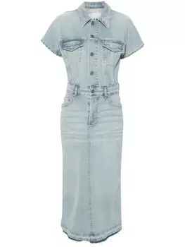 GANNI джинсовое платье миди, синий