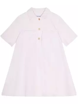 GANNI джинсовое платье с короткими рукавами, розовый