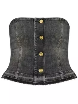 GANNI джинсовый топ, серый