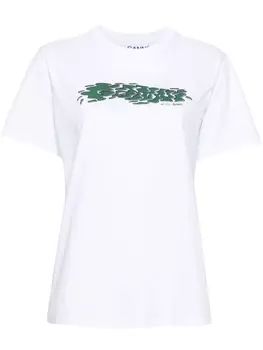 GANNI футболка Future с логотипом, белый