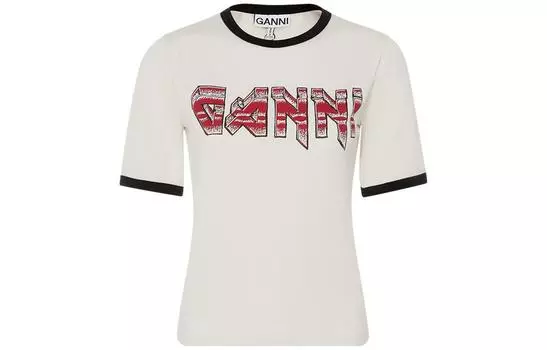 GANNI Футболка женская белые