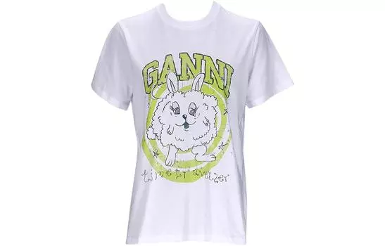 GANNI Футболка женская белые