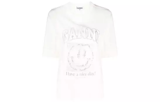 GANNI Футболка женская белые
