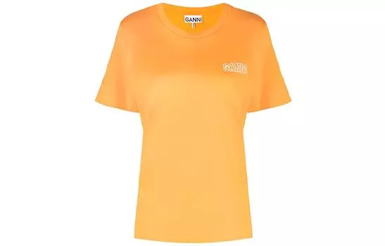 GANNI Футболка женская оранжевые