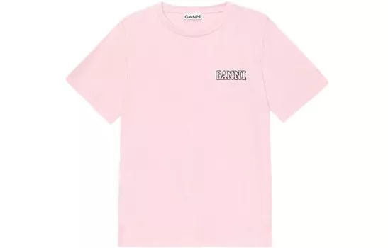GANNI Футболка женская розовые