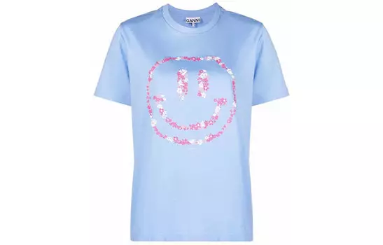 GANNI Футболка женская, синий