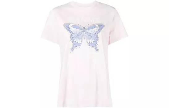 GANNI Футболка женская светло-фиолетовые