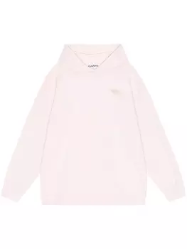 GANNI худи с логотипом, розовый