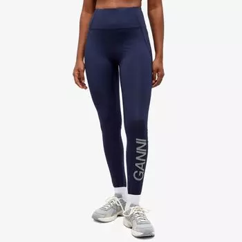 Ganni Колготки Active со сверхвысокой талией, синий