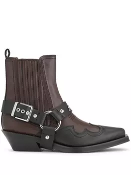 GANNI ковбойские ботинки челси, коричневый