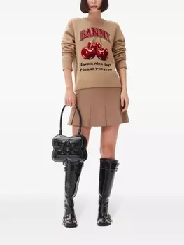 GANNI лакированная сумка Butterfly, черный