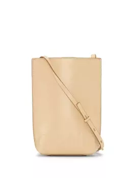 GANNI маленькая сумка через плечо Banner с тисненым логотипом, нейтральный цвет