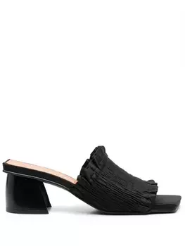 GANNI мюли Shroom 65 на каблуке-рюмке, черный