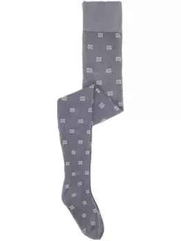 GANNI носки с вышитым логотипом, серый
