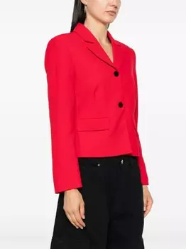 GANNI однобортный блейзер, красный