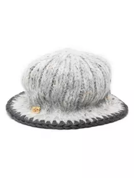 GANNI панама в рубчик, серый