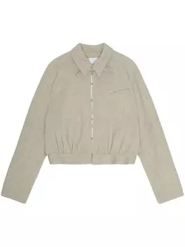 GANNI пиджак с завязкой на шее, нейтральный цвет