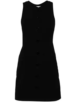 GANNI платье мини Light Twill Suiting, черный