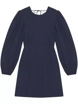 GANNI платье мини с длинными рукавами, синий