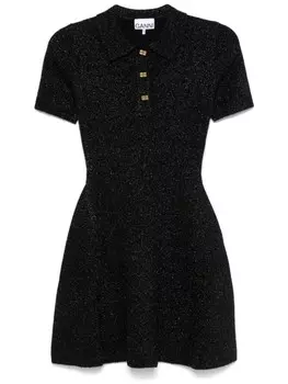 GANNI платье мини Sparkle, черный