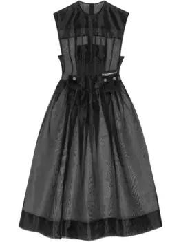 GANNI полупрозрачное платье, черный