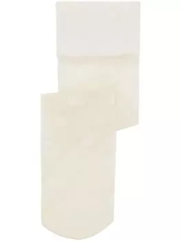 GANNI полупрозрачные носки с вышивкой, белый